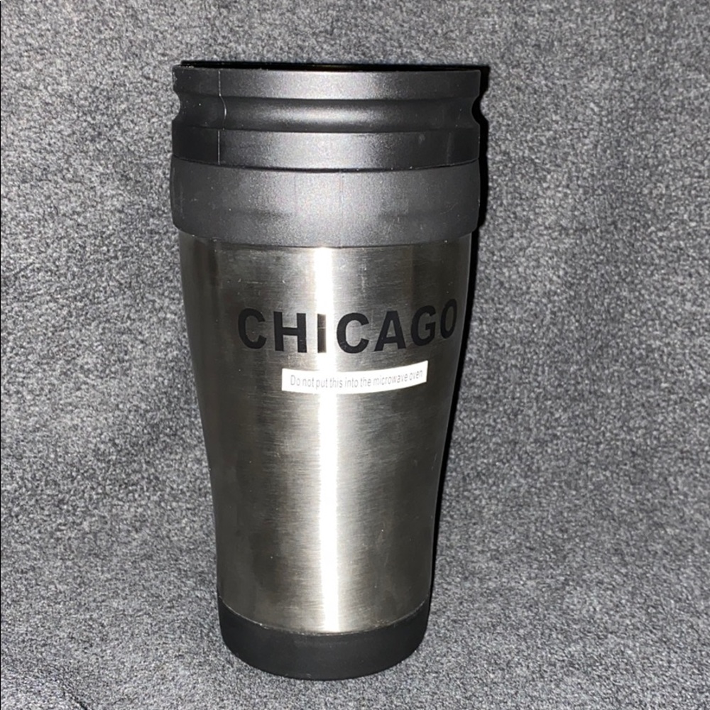 Chicago coffee steel plastic souvenir mug UNUSED